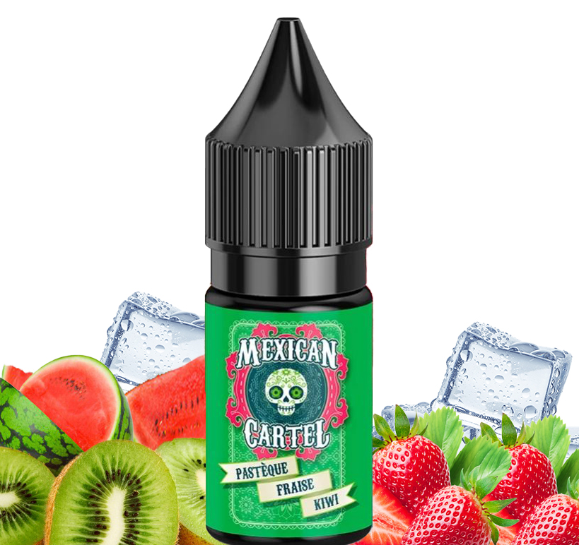 Flacon 10ml de mexican cartel Pastèque fraise kiwi e liquide fruité